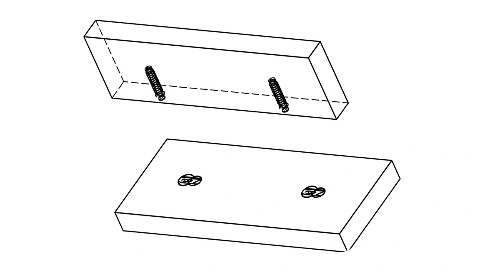 D001 concealed connectors joining cabinet panels
