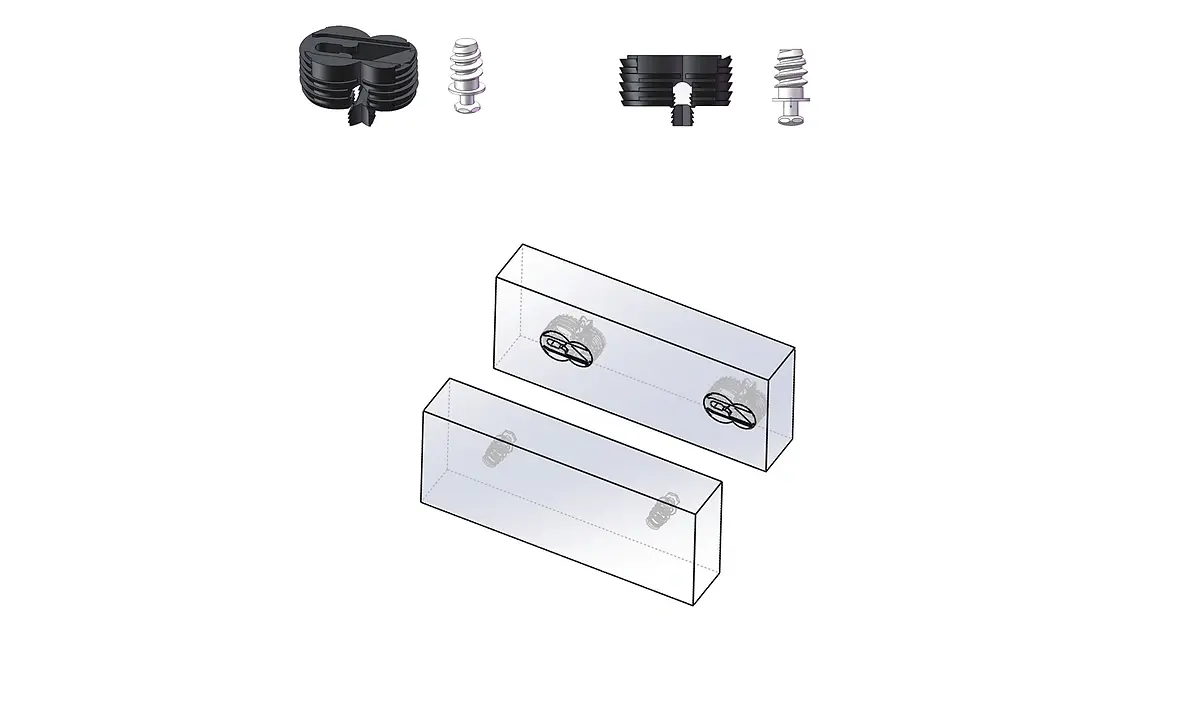 Concealed connectors in a surface-to-surface panel joint
